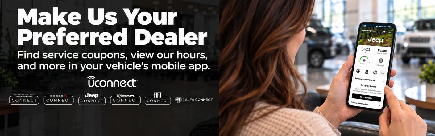 uconnect® make us your preferred dealer | Vance Auto Group of Woodward in Woodward OK